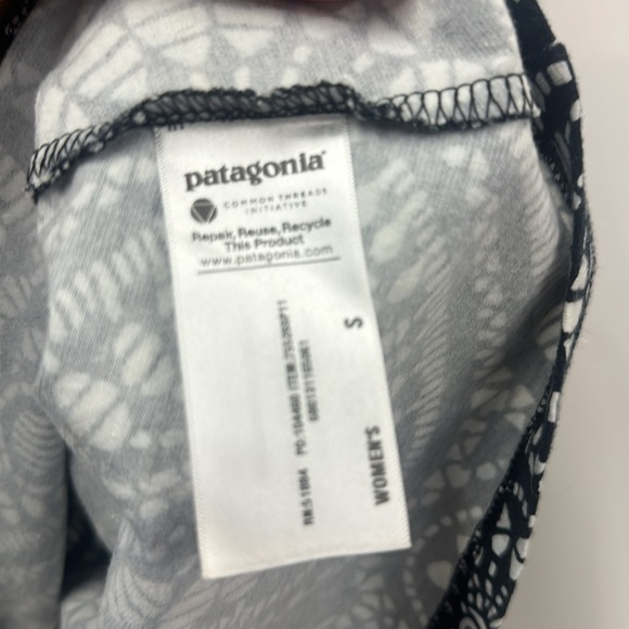 Patagonia Margot black and white print Sleeveless Dress S - Picture 6 of 8